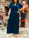 Christmas Sale 50% OFF - 2024 New Women's Velvet Tiered Maxi Dress (Buy 2 Free Shipping)