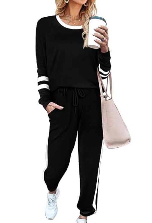 Women's 2 Piece Striped Sweatsuit (Buy 2 Free Shipping)