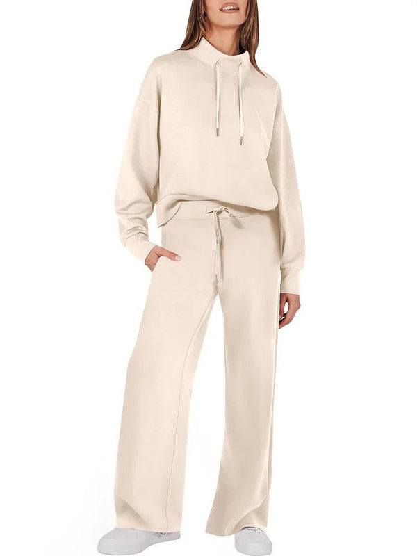 2024 Women's 2 Piece Outfits Sweatsuit Set Drawstring Sweatshirt Lounge Set(BUY 2 FREE SHIPPING)