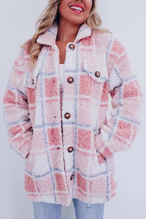 Women's New Teddy Plaid Wool Jacket（Buy 2 Free Shipping）